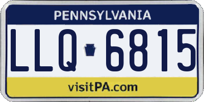PA license plate LLQ6815