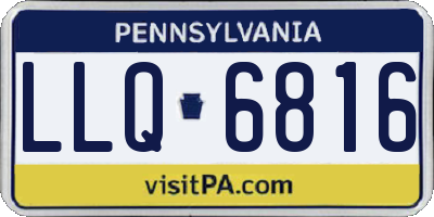 PA license plate LLQ6816