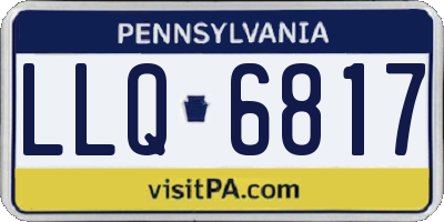 PA license plate LLQ6817