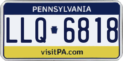 PA license plate LLQ6818