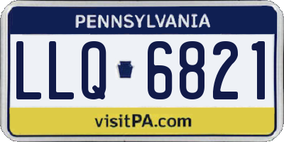PA license plate LLQ6821