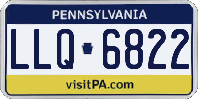 PA license plate LLQ6822