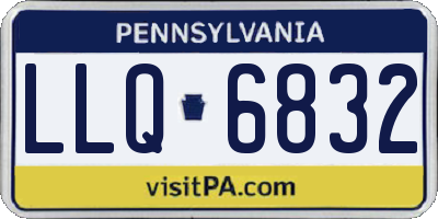 PA license plate LLQ6832
