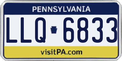 PA license plate LLQ6833
