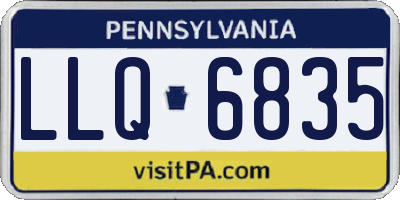 PA license plate LLQ6835