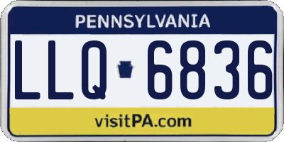 PA license plate LLQ6836