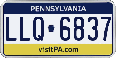 PA license plate LLQ6837
