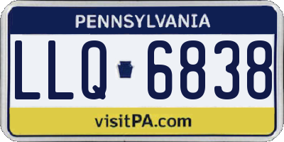 PA license plate LLQ6838