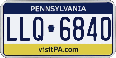 PA license plate LLQ6840