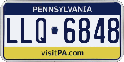 PA license plate LLQ6848