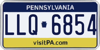 PA license plate LLQ6854