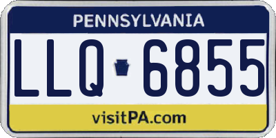 PA license plate LLQ6855