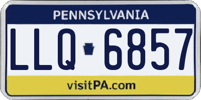 PA license plate LLQ6857
