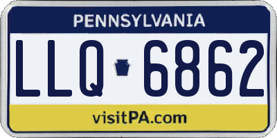 PA license plate LLQ6862