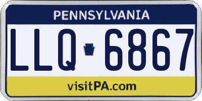 PA license plate LLQ6867