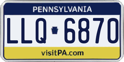 PA license plate LLQ6870