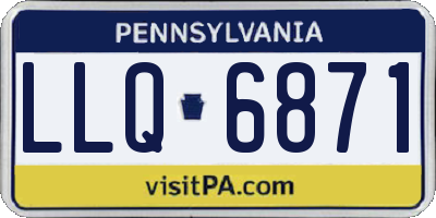 PA license plate LLQ6871