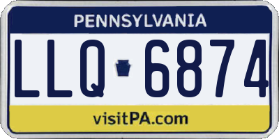PA license plate LLQ6874