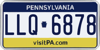 PA license plate LLQ6878