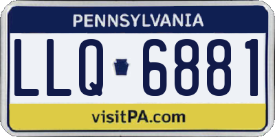 PA license plate LLQ6881