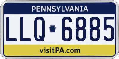 PA license plate LLQ6885