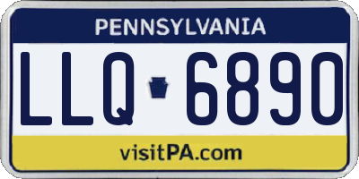 PA license plate LLQ6890