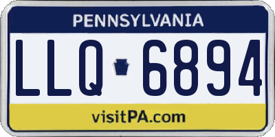 PA license plate LLQ6894