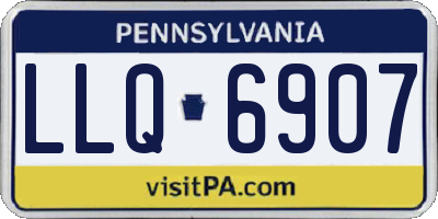 PA license plate LLQ6907