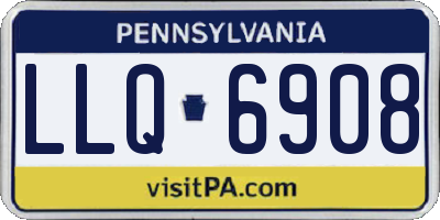 PA license plate LLQ6908