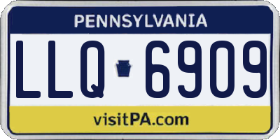 PA license plate LLQ6909