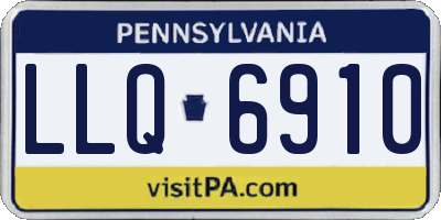 PA license plate LLQ6910