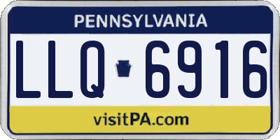 PA license plate LLQ6916
