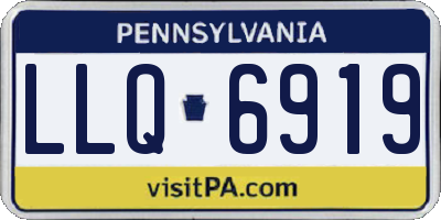 PA license plate LLQ6919