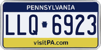 PA license plate LLQ6923