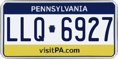 PA license plate LLQ6927