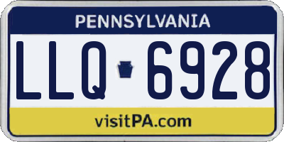 PA license plate LLQ6928