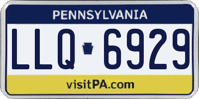 PA license plate LLQ6929