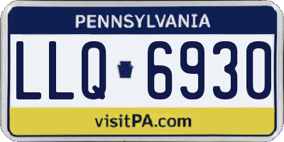 PA license plate LLQ6930