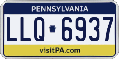 PA license plate LLQ6937