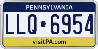 PA license plate LLQ6954