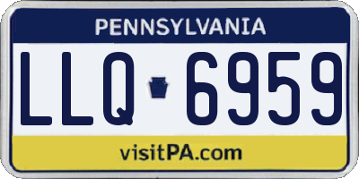 PA license plate LLQ6959