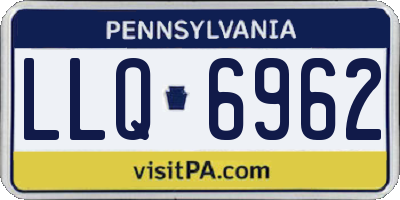 PA license plate LLQ6962