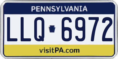 PA license plate LLQ6972