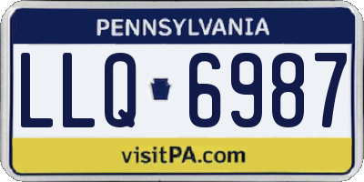 PA license plate LLQ6987