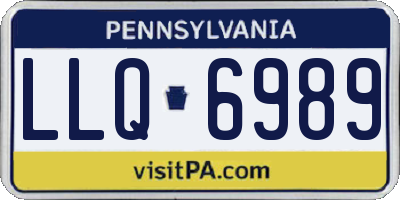 PA license plate LLQ6989