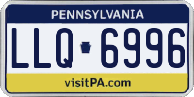 PA license plate LLQ6996