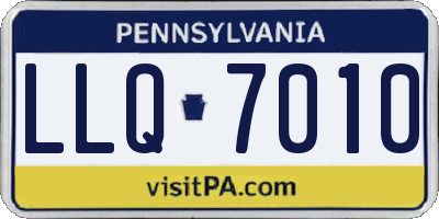 PA license plate LLQ7010