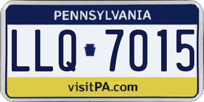 PA license plate LLQ7015
