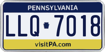 PA license plate LLQ7018