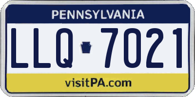PA license plate LLQ7021